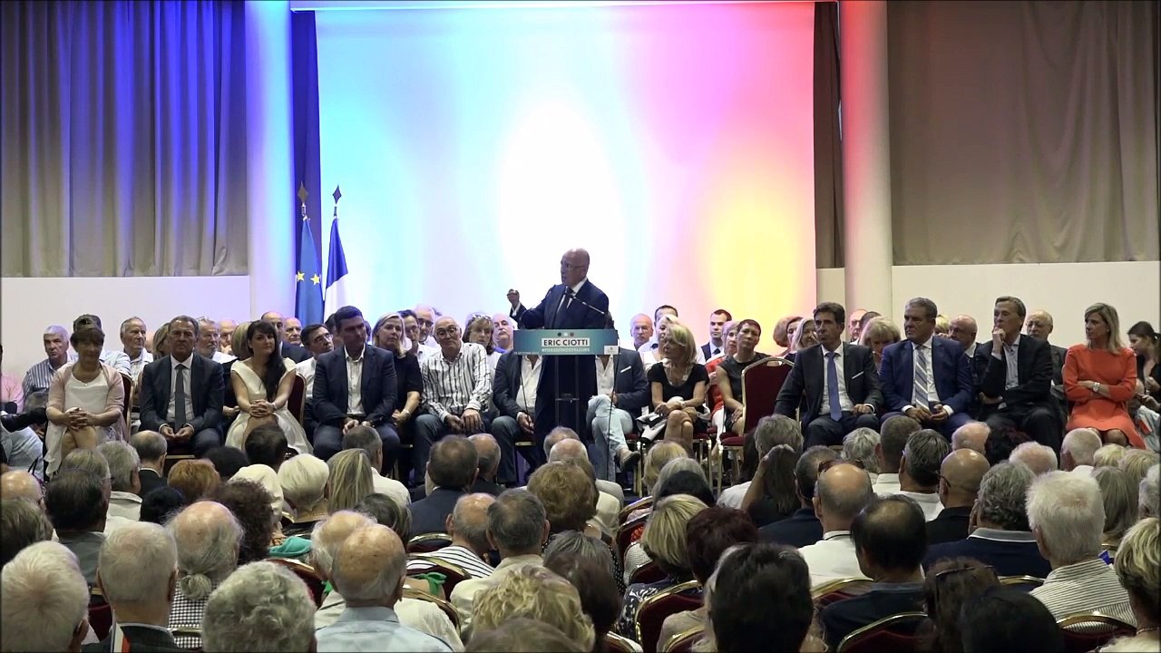 Discours E.Ciotti 30/08/2018 "Ensemble redressons les Républicains dans la fidélité à nos valeurs"