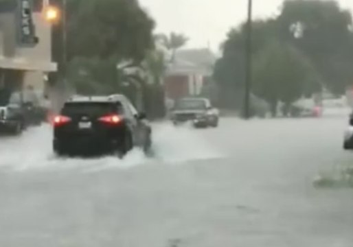 Heavy Rains, Flooding Inundate Galveston Streets