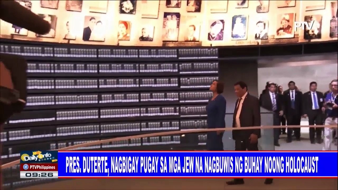 Pres. #Duterte, nagbigay pugay sa mga Jew na nagbuwis ng buhay noong Holocaust