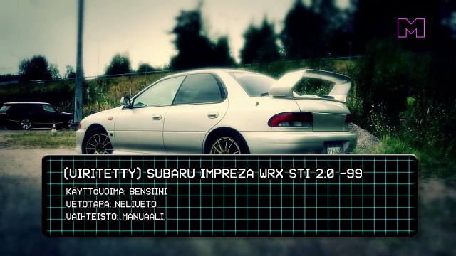 KOEAJOSSA: (VIRITETTY) SUBARU IMPREZA WRX STI -99