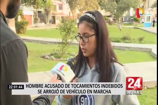 Sujeto acusado de tocamientos indebidos se lanza de carro en movimiento