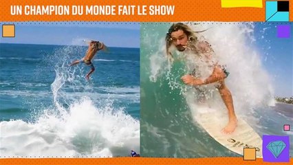 Les prouesses du champion du monde de skimboard