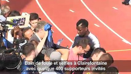 Les Bleus champions du monde de retour à l'entraînement