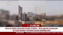 Rusya, İdlib'i bombaladı