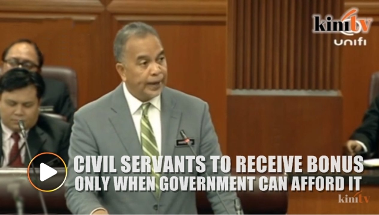 Bonuses for civil servants can only be considered when gov't can afford it, says deputy finance minister