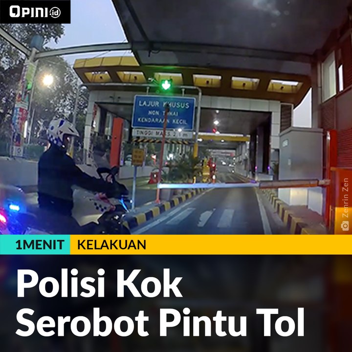 #1MENIT | Polisi Kok Serobot Pintu Tol