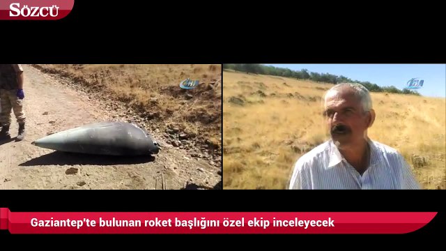 Gaziantep'te bulunan roket başlığı bulundu