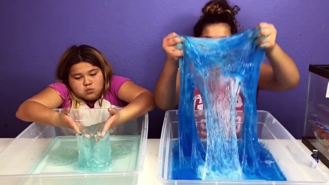 FISH BOWL SLIME VS FISH BOWL SLIME - MAKING GIANT SLIMES