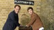 Eddie Redmayne and Jude Law surprised 'Harry Potter' fans at Kings Cross Station