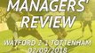 Watford 2-1 Tottenham - Managers' review