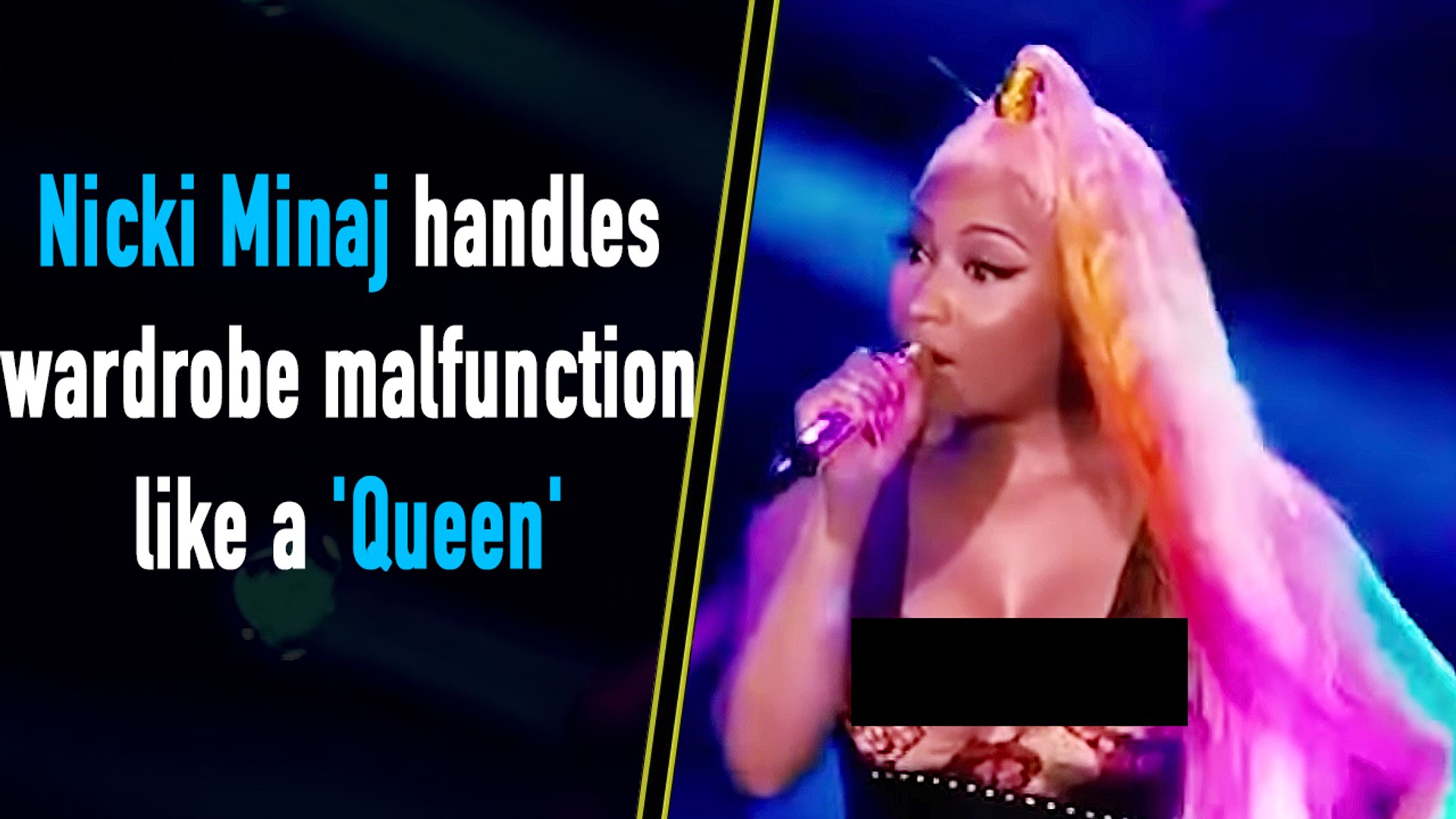 Nicki Minaj Handles Wardrobe Malfunction Like A Queen Video
