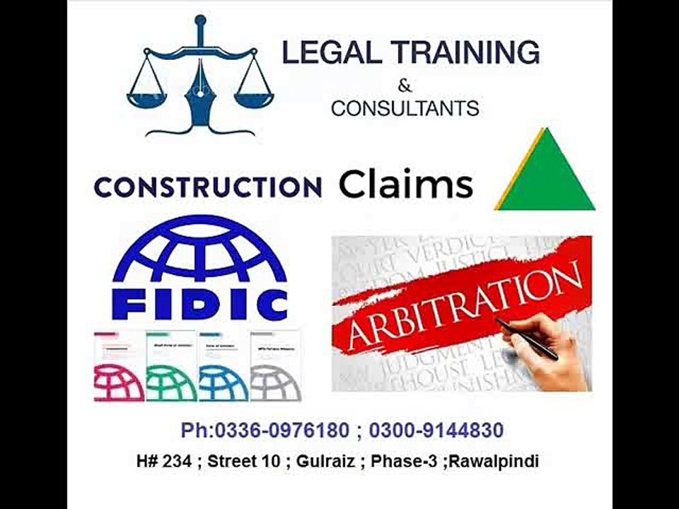 1 #FIDIC, #ConstructionClaims ,#Arbitration ,#Contracts ,#Course ,  #consultants