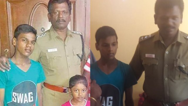 தந்தை மரணம், தாய் கொலை- சிறுவனை மகனாக தத்தெடுத்த போலீஸ்- வீடியோ