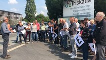 Triskalia : les salariés et les agriculteurs se mobilisent