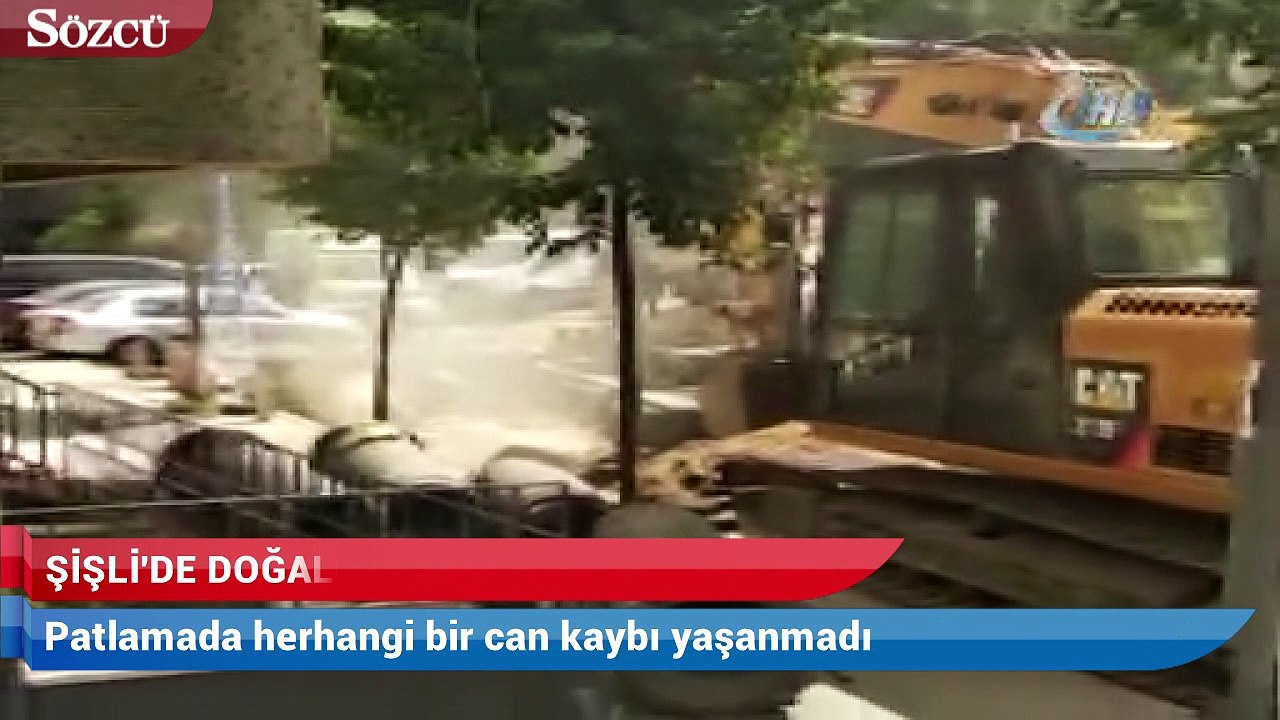 Şişli'de altyapı çalışmaları sırasında doğalgaz borusu patladı