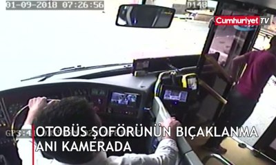 Halk otobüsünde saniye saniye bıçaklanma anı kamerada
