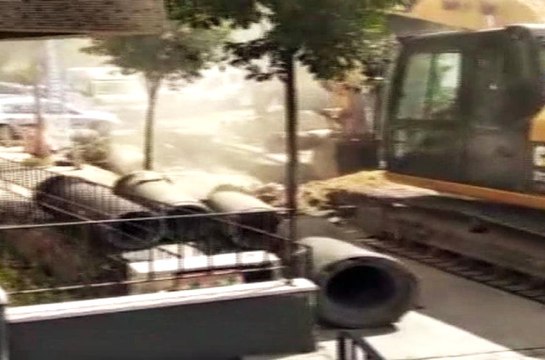 Altyapı Çalışmaları Sırasında Doğalgaz Borusu Patladı