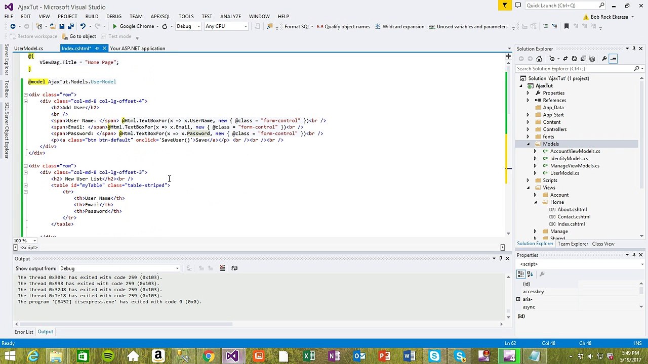 ASP.Net MVC jquery Ajax Tutorials Part 3 (final)