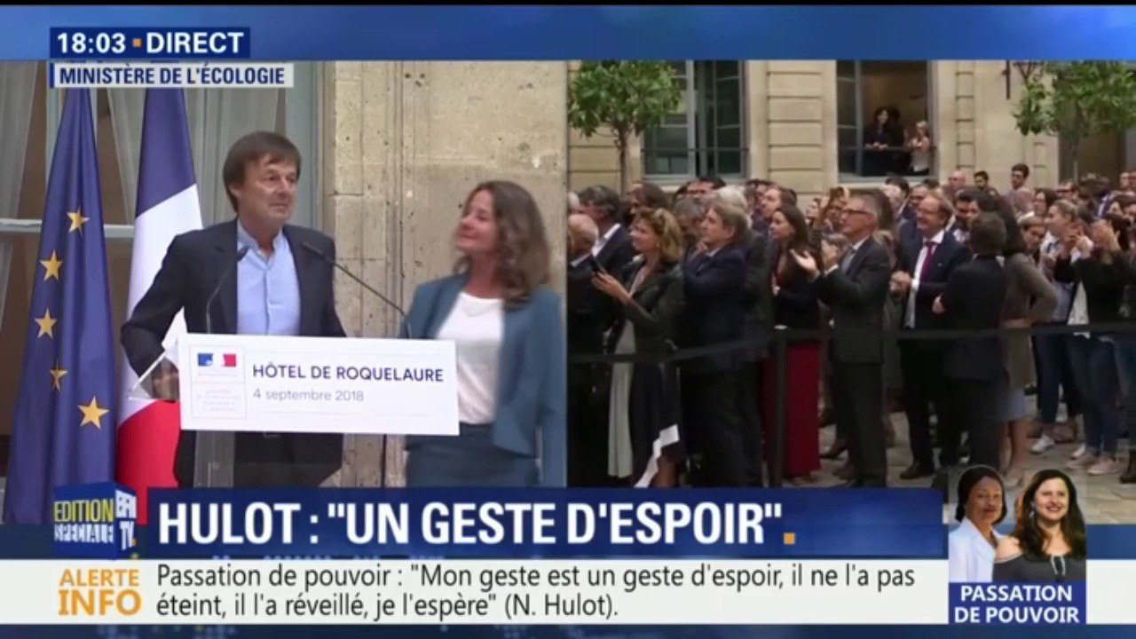 "Je m'éloigne mais je ne vous abandonne pas..." Nicolas Hulot s'exprime les larmes aux yeux