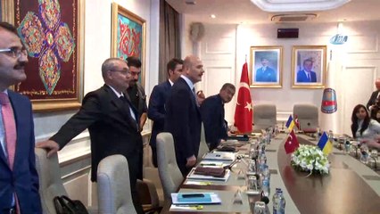 Bakan Soylu, Ukraynalı mevkidaşı ile heyetlerarası görüşmede bir araya geldi