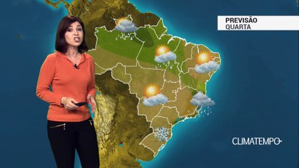 Previsão Brasil – Frente fria avança do ES para a BA
