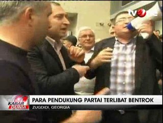 Bentrokan Antar Pendukung Partai di Georgia