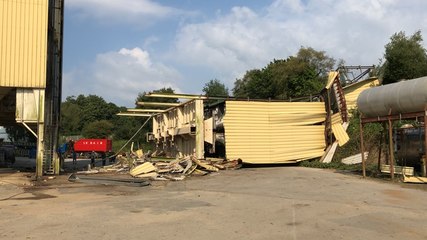 Démolition d’un silo de 25 m de haut
