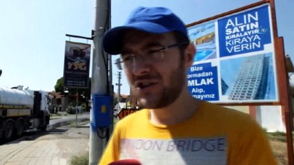 - Taşan kanalizasyon suyu tepkiye neden oldu