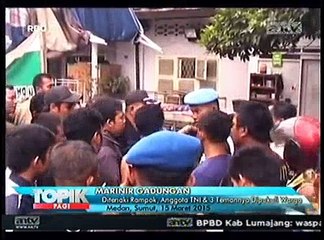 Diteriaki Rampok, Anggota TNI dan 3 Rekannya Dipukuli Warga