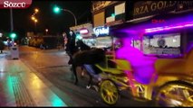 Antalya’da faytoncunun atı trafiği birbirine kattı