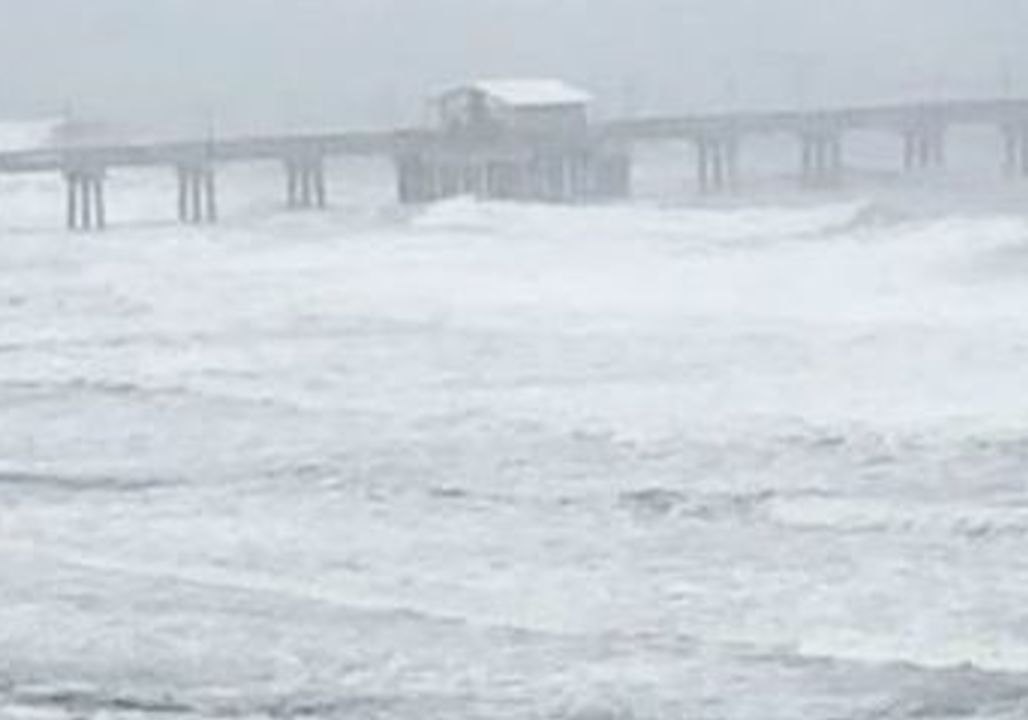 Gordon's Waves Crash by Gulf Shores' Pier