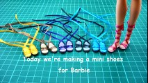 DIY Miniature Doll Mini Shoes Sandal - Very Easy!