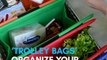 These bags fit perfectly in your shopping cart so you don’t have to bag your groceries 