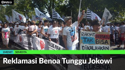 #1MENIT | Reklamasi Benoa Tunggu Jokowi