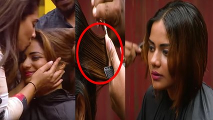 ஐஸ்வர்யா முடியை வெட்டிய பிக்பாஸ்- வீடியோ