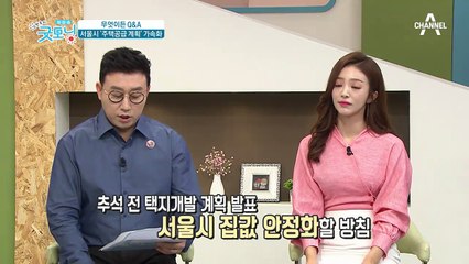 정부, 집 값 안정을 위한 대책 발표