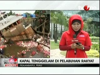 Kapal Pengangkut Sembako Tenggelam di Pekanbaru