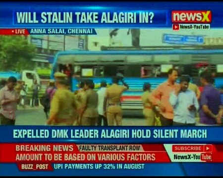 DMK Family Feud: Expelled DMK leader M K Alagiri holds silent march to pay homage to father