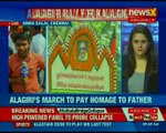 DMK Family Feud Expelled DMK leader M K Alagiri's march to pay homage to father