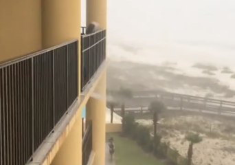 Download Video: Strong Rain, Wind and Waves Batter Orange Beach During Tropical Storm Gordon