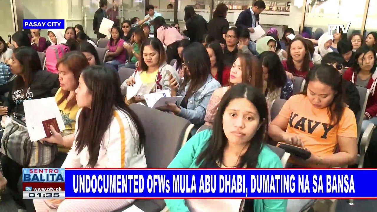 Undocumented OFWs mula Abu Dhabi, dumating na sa bansa