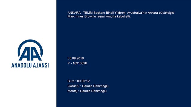 TBMM Başkanı Yıldırım, Avustralya’nın Ankara Büyükelçisi Brown'u kabul etti - ANKARA
