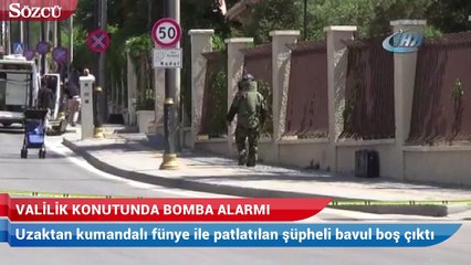 Sivas’ta vali konutu yakınındaki şüpheli bavul fünye ile patlatıldı