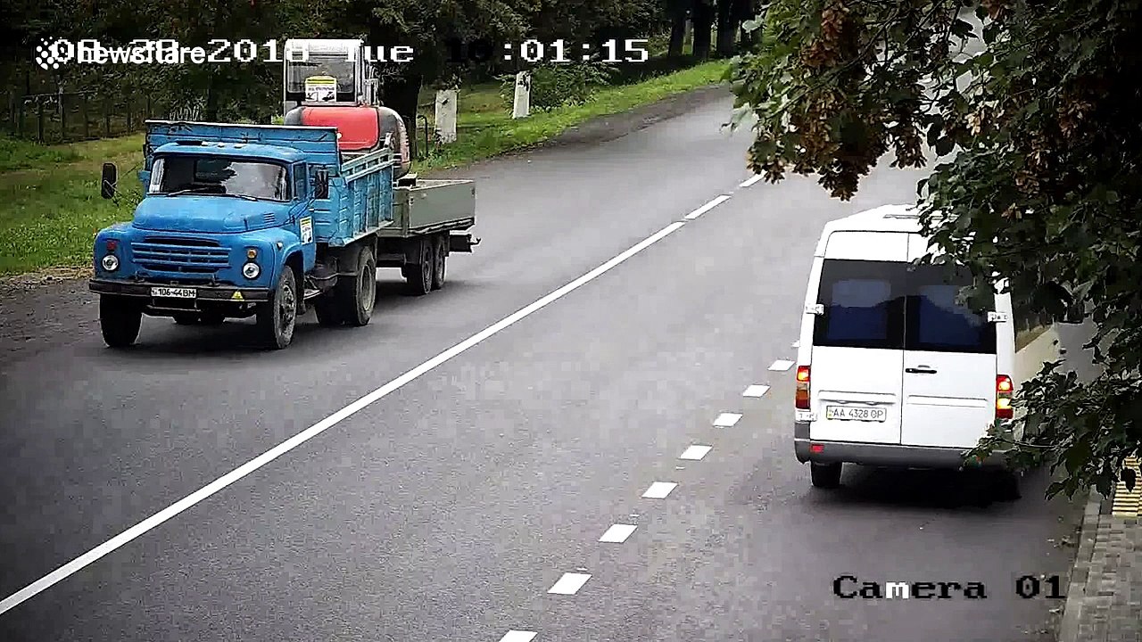 Van driver 'falls asleep'' at wheel causing shocking crash