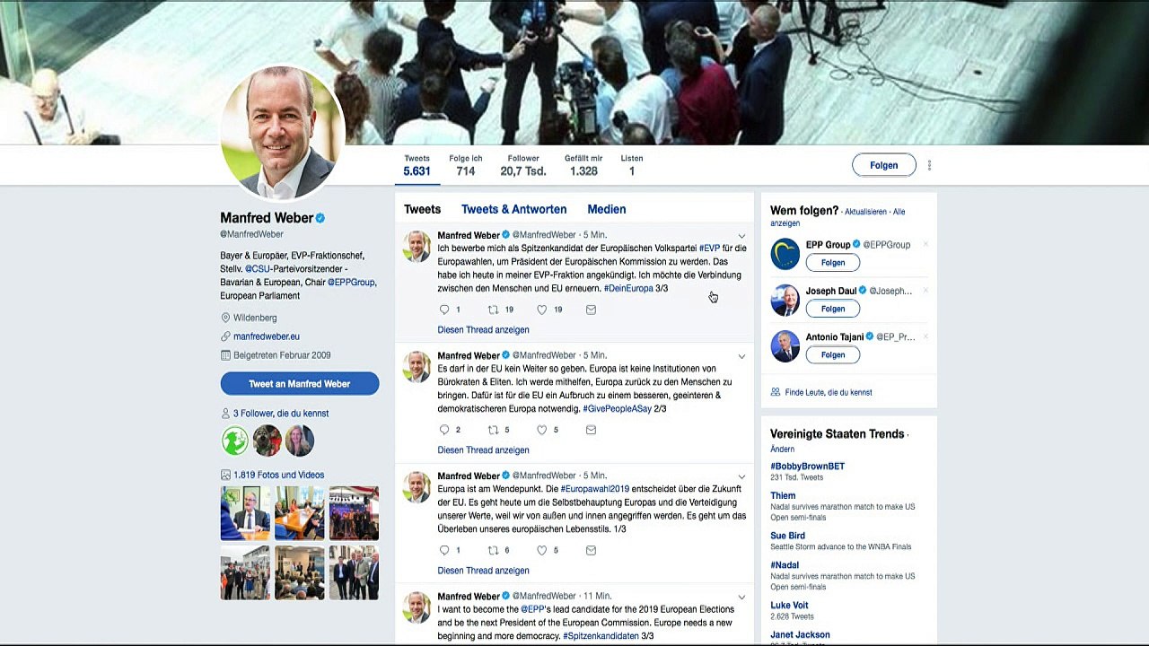 CSU-Politiker Weber will EU-Kommissionspräsident werden