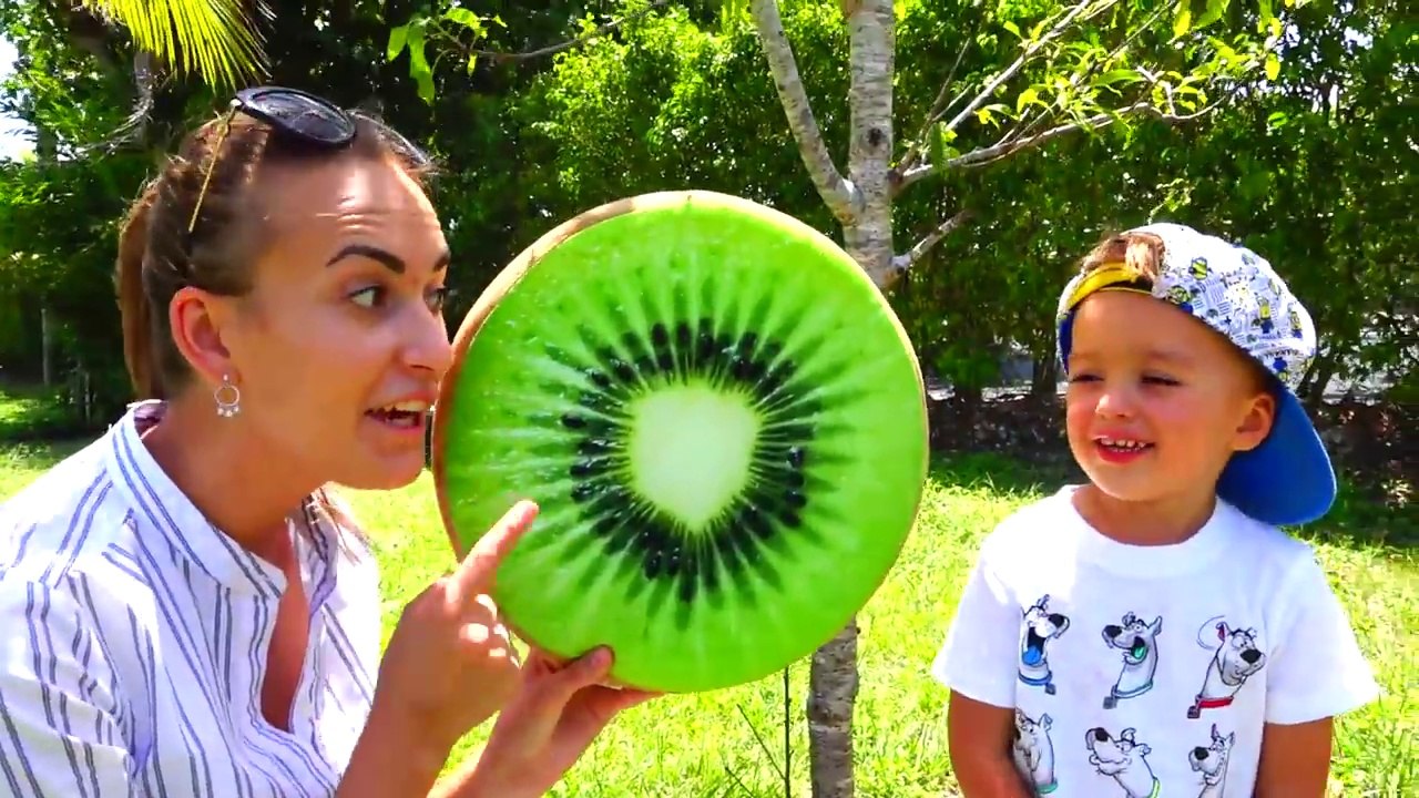 Vlad and Nikita hide and seek fruit on the farm