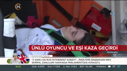 Ünlü oyuncu ve eşi kaza geçirdi