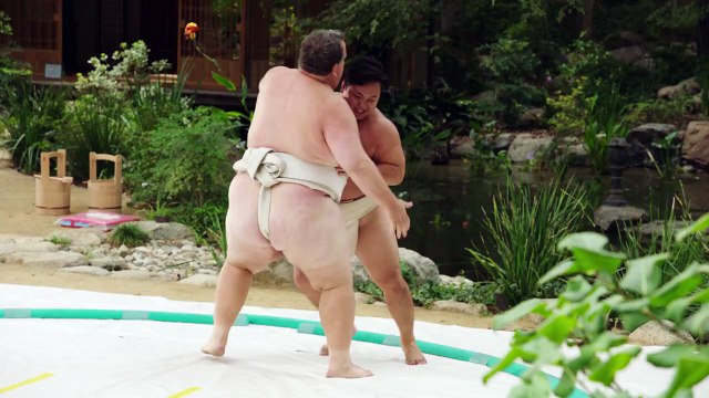 Conan O’Brien vs Kevin Hart in Sumo Wrestling | Conan O'Brien Show / What The Fit Episode 1 - Laugh Out Loud Network