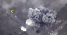 Rusya, İdlib'e Düzenlediği Hava Saldırısının Görüntülerini Paylaştı