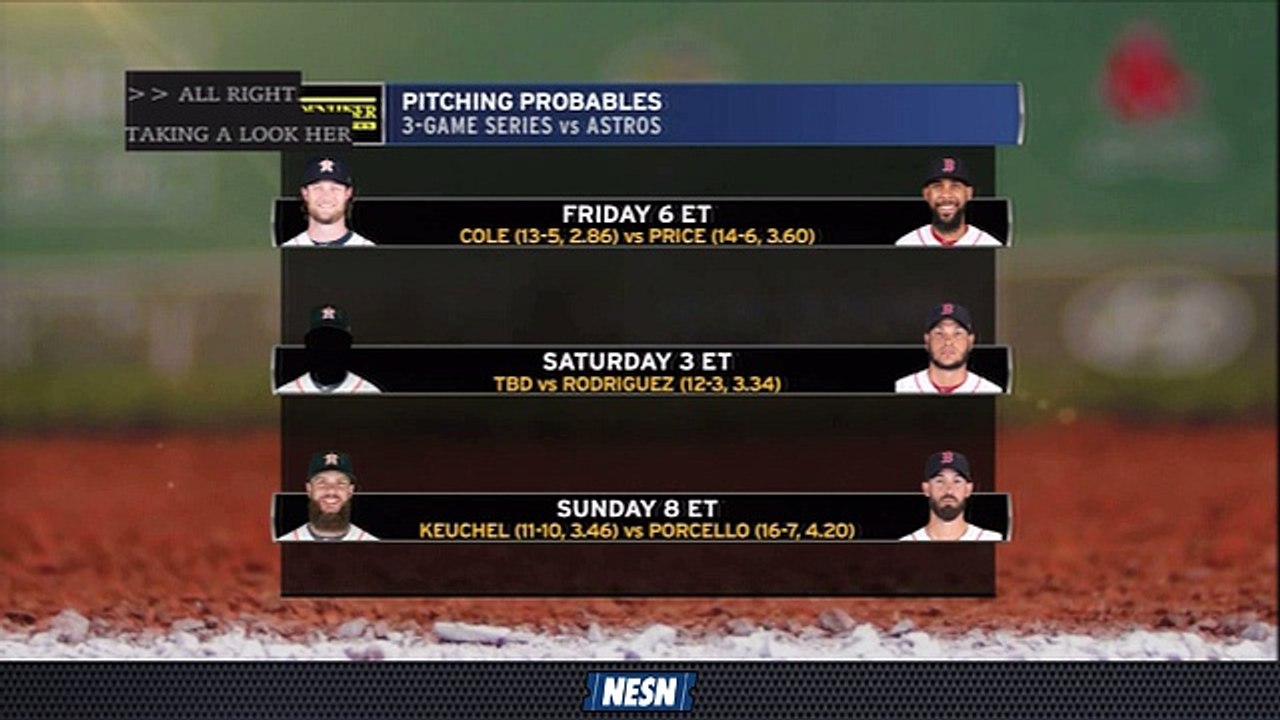 Red Sox Final: Previewing Pitching Matchups For Astros Series